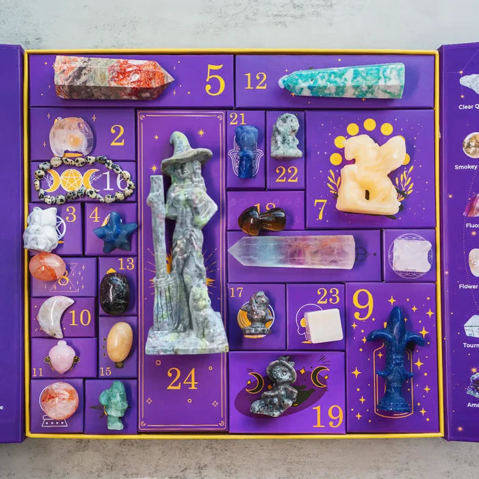 Advent Calendar Reusable 24-Day Crystal & Gemstone