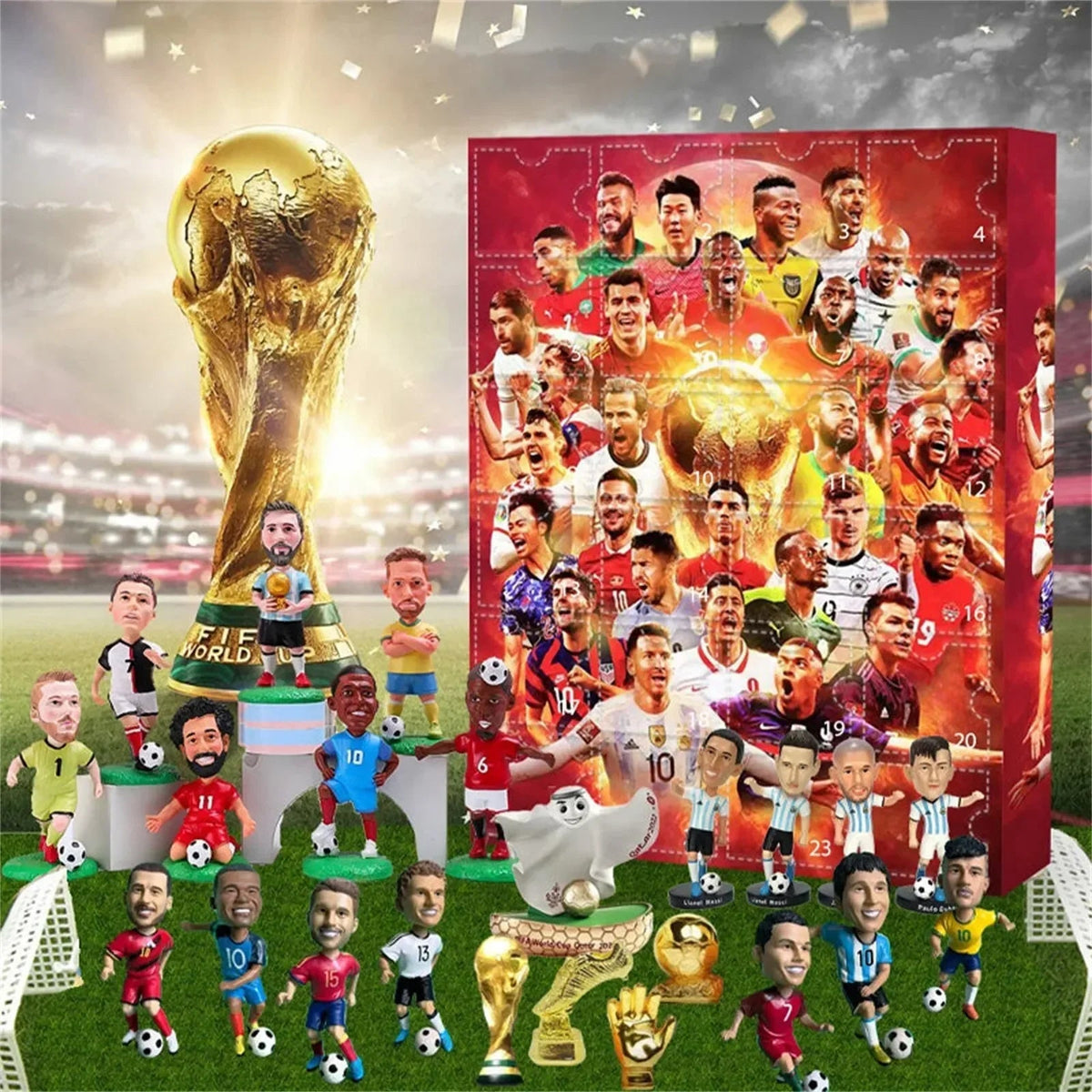 Advent Calendar Soccer 24-Day Durable ABS Toy Surprises