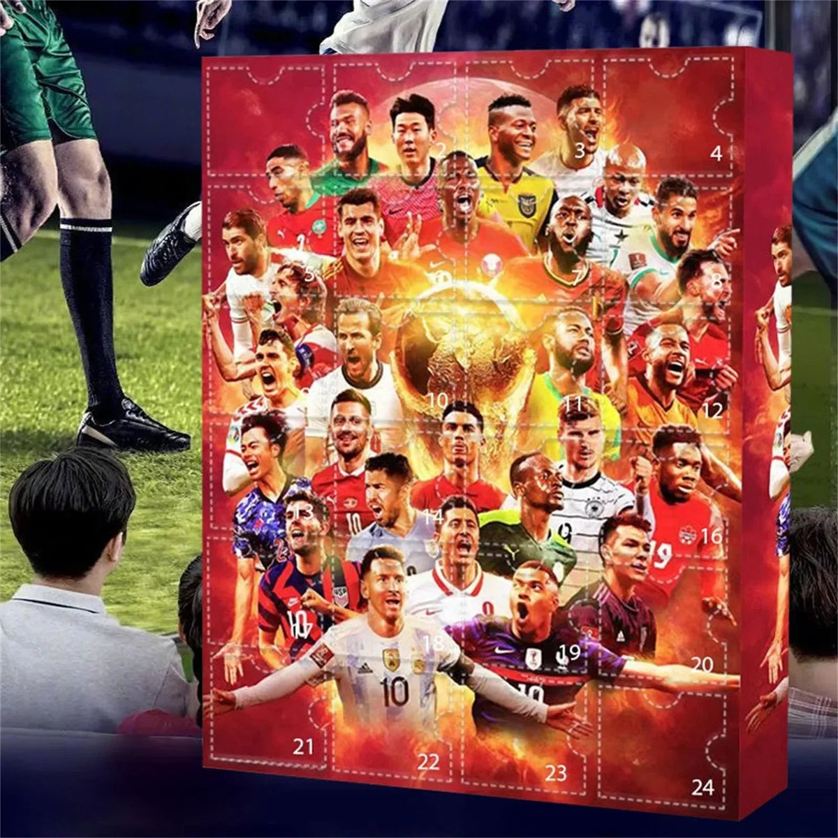 Advent Calendar Soccer 24-Day Durable ABS Toy Surprises