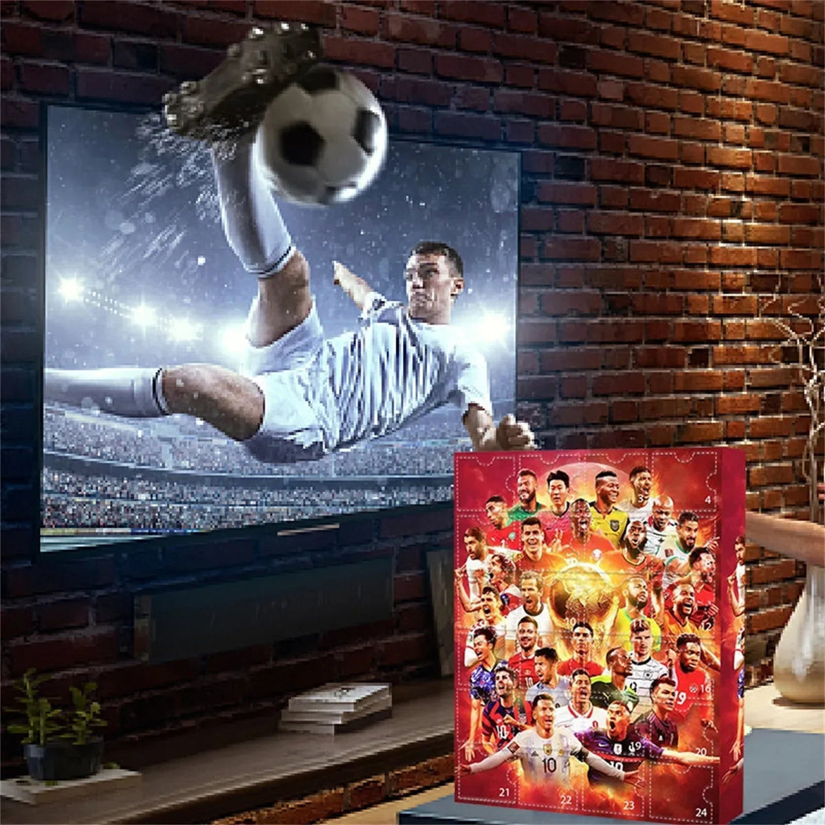 Advent Calendar Soccer 24-Day Durable ABS Toy Surprises