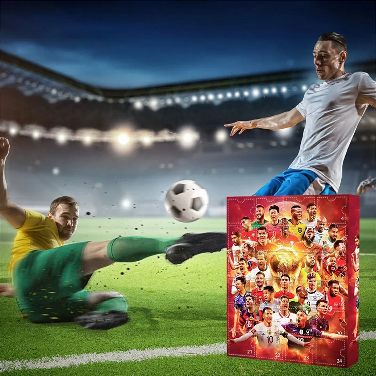 Advent Calendar Soccer 24-Day Durable ABS Toy Surprises