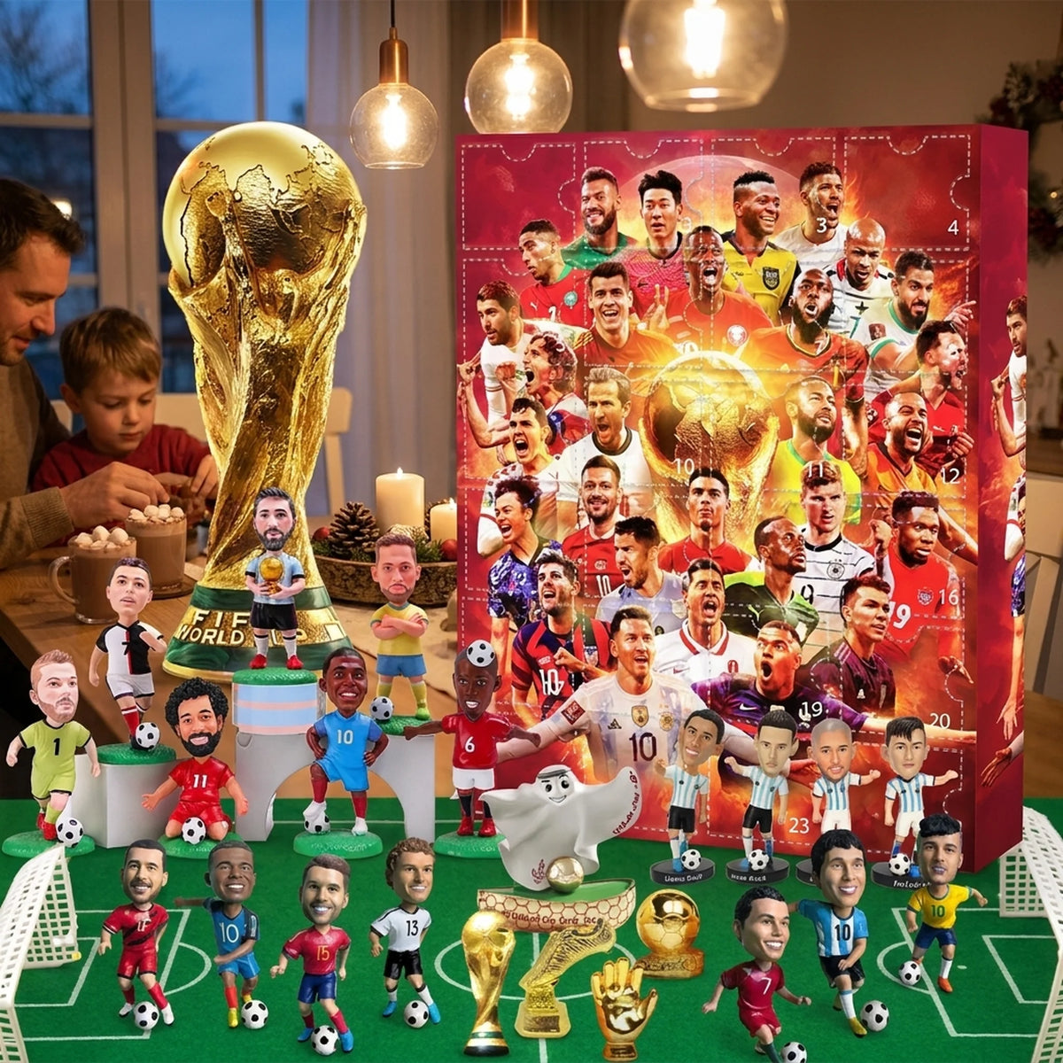 Advent Calendar Soccer-Themed 24-Day Mini Figures & Accessories