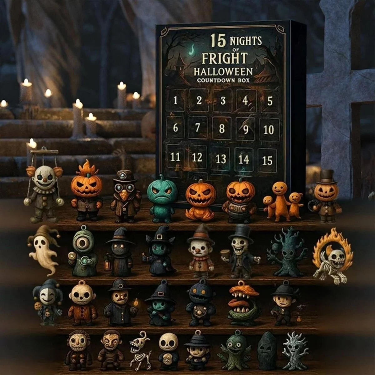 Advent Calendar Tabletop Hand-Painted Resin Miniatures Reusable