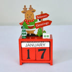 Advent Calendar Wooden Snowman 24 Compartments