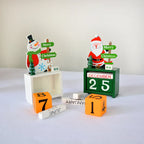 Advent Calendar Wooden Snowman Design 24 Compartments