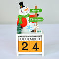 Advent Calendar Wooden Snowman Design 24 Compartments
