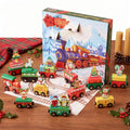 Advent Calendar Wooden Train 12 Magnetic Cars
