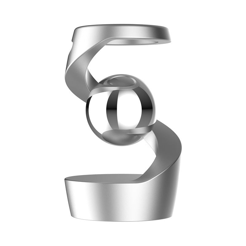 Aerospace-Grade Aluminum Floating Helix Desk Sculpture