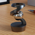 Aerospace-Grade Aluminum Floating Helix Desk Sculpture