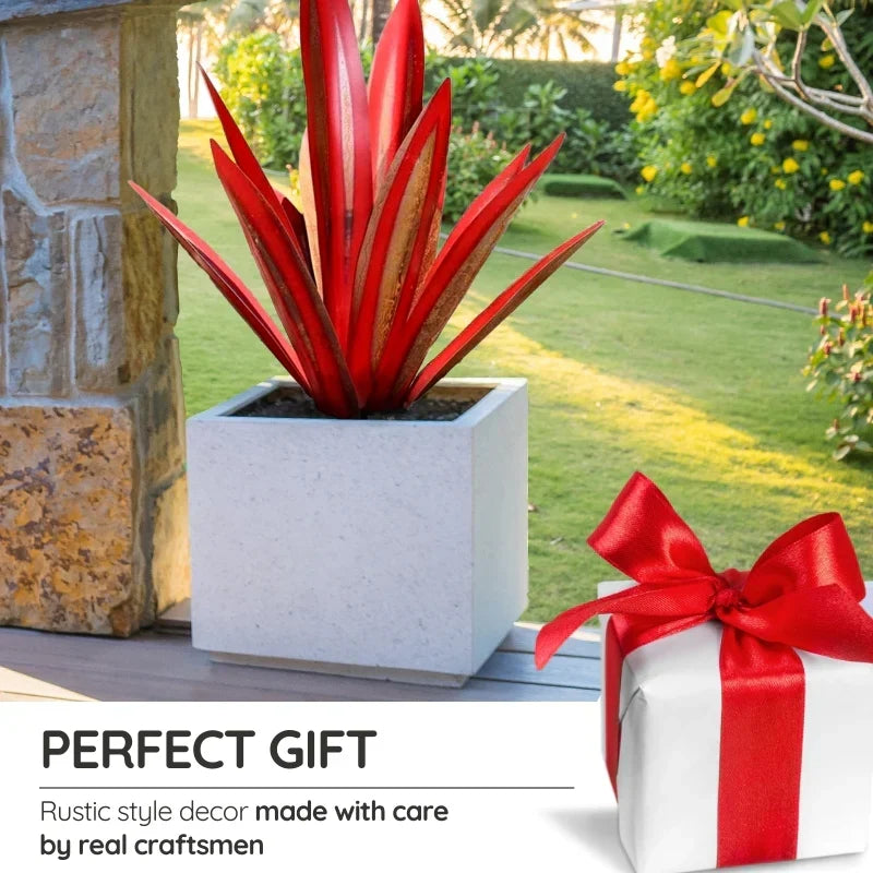 Agave Sculpture Handcrafted Weather-Resistant Steel Indoor & Outdoor