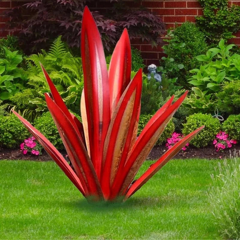 Agave Sculpture Handcrafted Weather-Resistant Steel Indoor & Outdoor