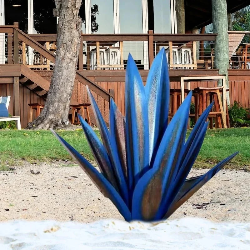 Agave Sculpture Handcrafted Weather-Resistant Steel Indoor & Outdoor
