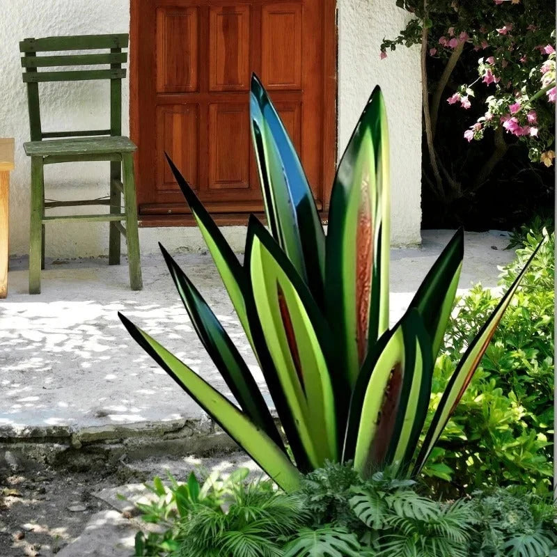 Agave Sculpture Handcrafted Weather-Resistant Steel Indoor & Outdoor