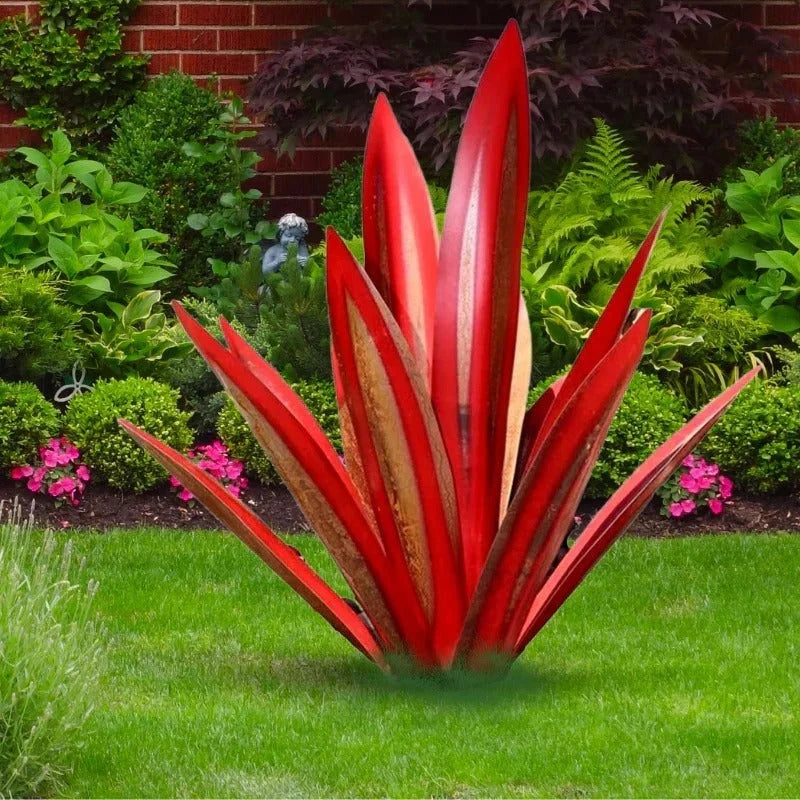 Agave Sculpture Handcrafted Weather-Resistant Steel Indoor & Outdoor