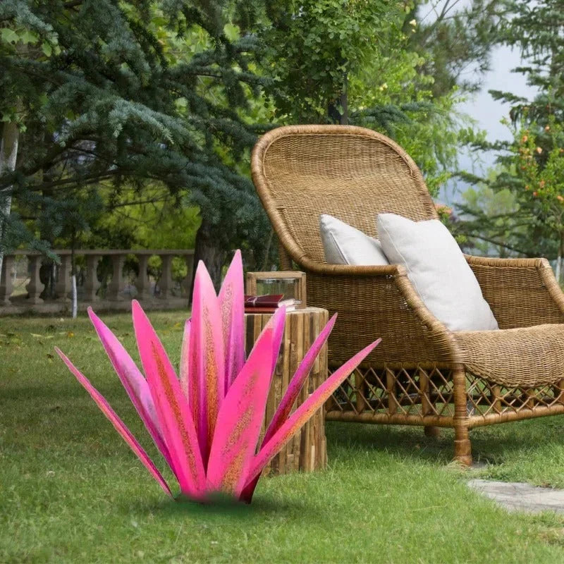 Agave Sculpture Handcrafted Weather-Resistant Steel Indoor & Outdoor