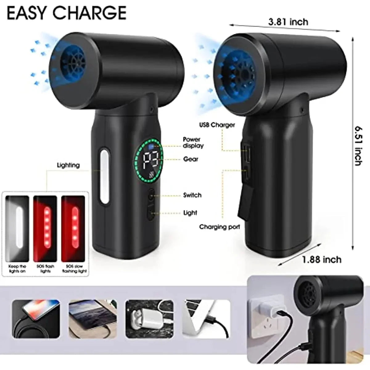 Air Blaster Cordless Dual Blow & Vacuum 7500mAh