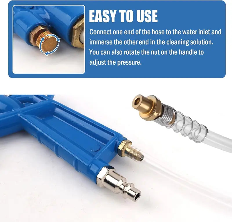 Air Blow Gun Adjustable 45 Degree Nozzle Quick-Seal Connector