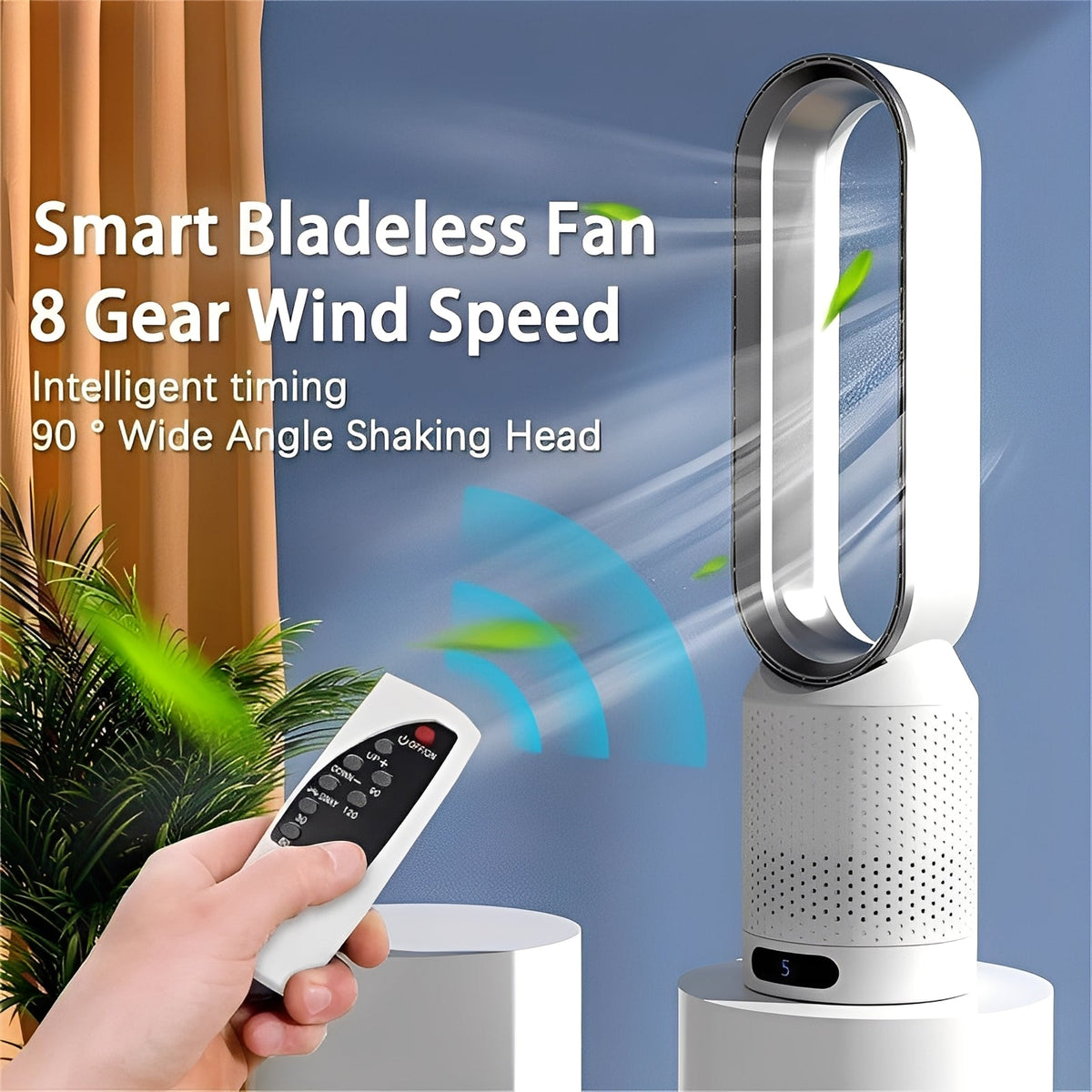 Air Circulator Bladeless & Quiet Remote Control
