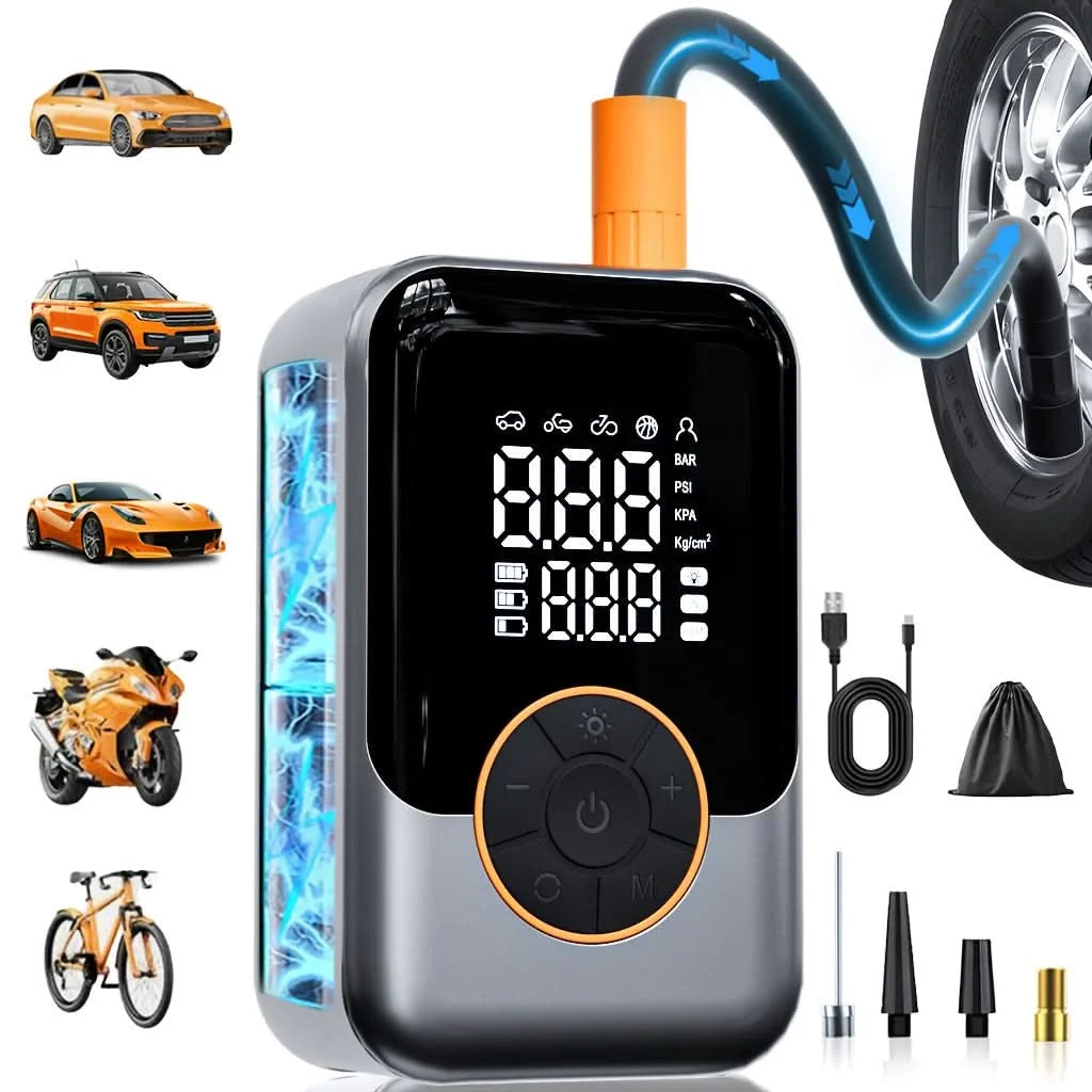 Air Compressor Cordless USB Rechargeable Digital Gauge