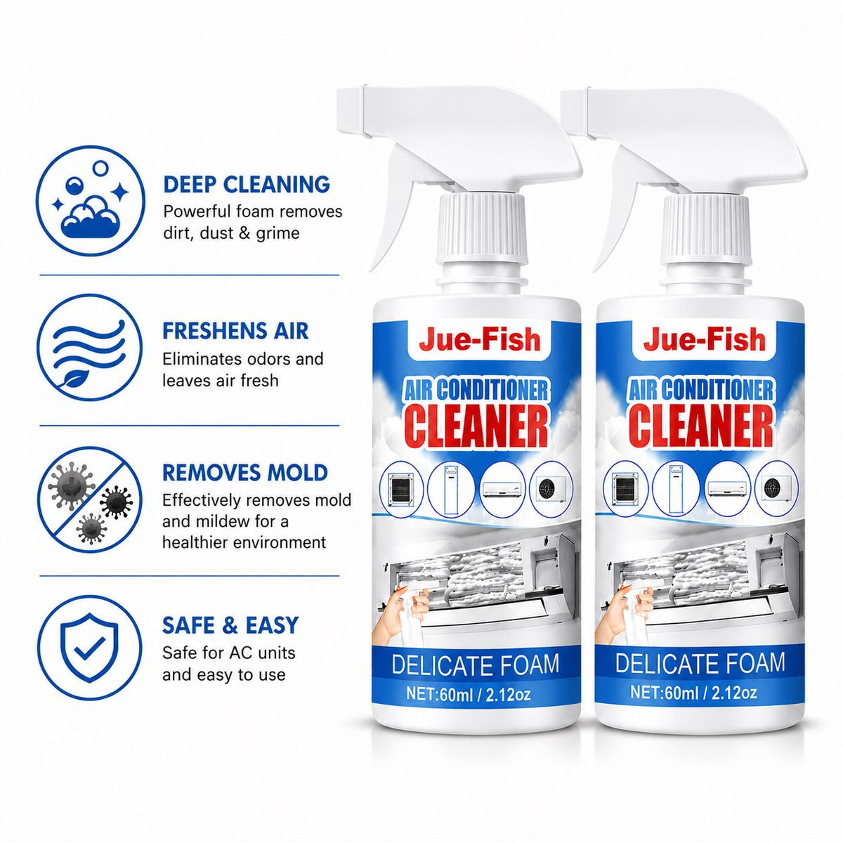 Air Conditioner Cleaner Foam Spray No Disassembly
