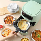 Air Fryer Liners 6-9 Inch Non-Stick Aluminum Raised Edge
