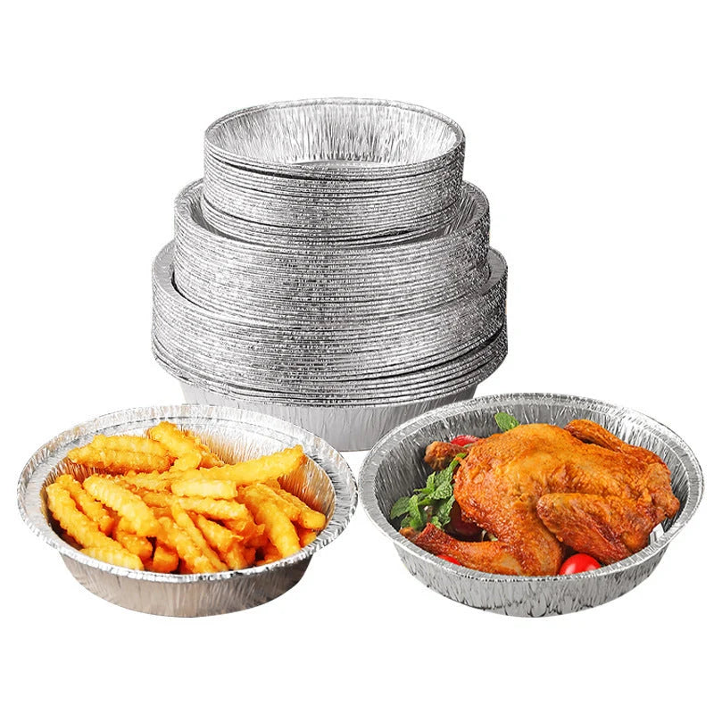 Air Fryer Liners 6-9 Inch Non-Stick Aluminum Raised Edge