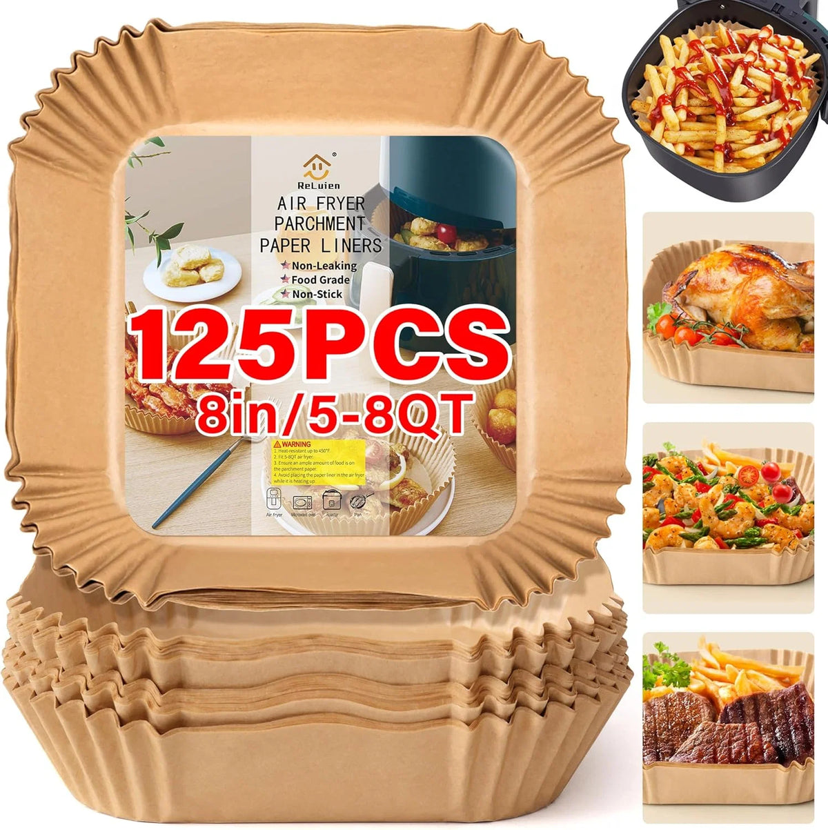 Air Fryer Liners Non-Stick Unbleached Parchment