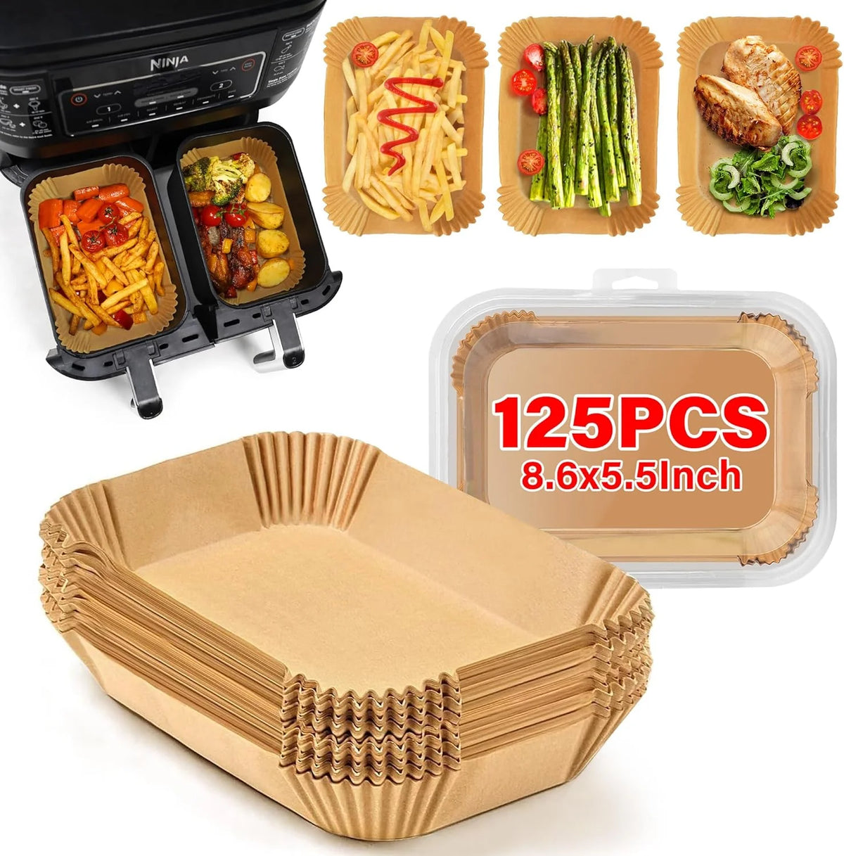 Air Fryer Liners Non-Stick Unbleached Parchment