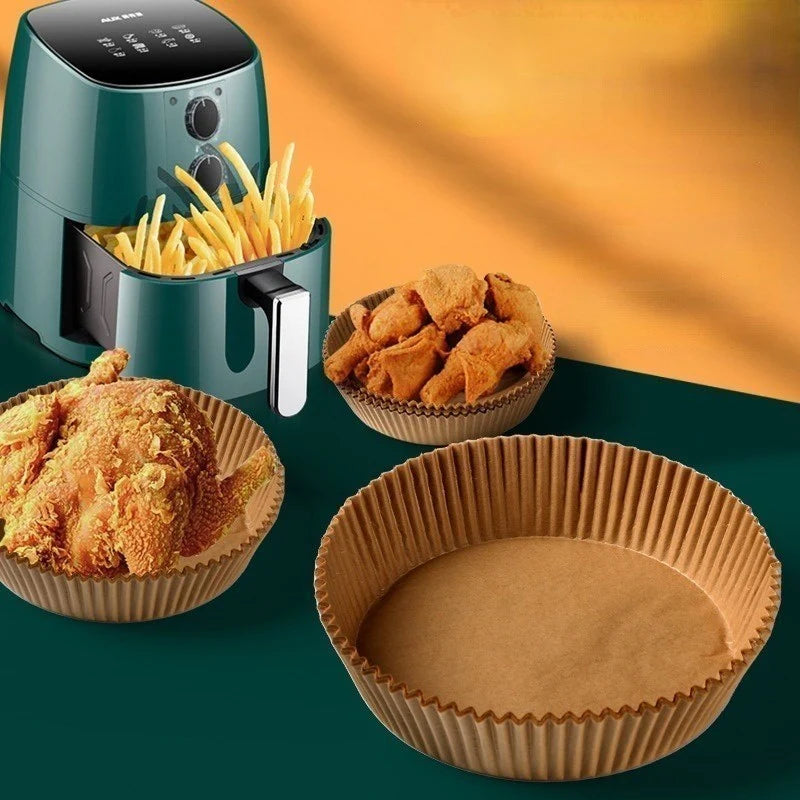 Air Fryer Paper Liners Non-Stick Heat-Resistant Raised Edge