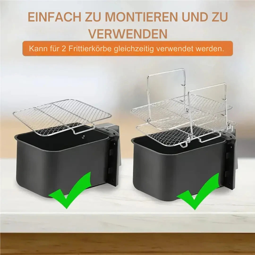 Air Fryer Rack Three-Tier 304 Stainless Steel
