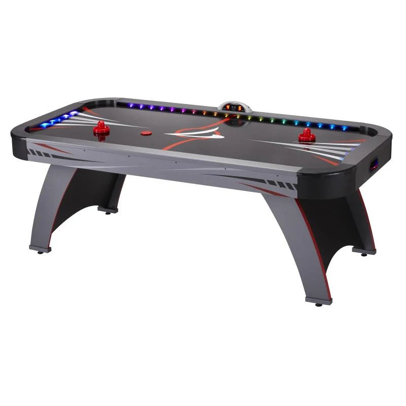 Air Hockey Table LED Light-Up High-Speed Includes Pucks