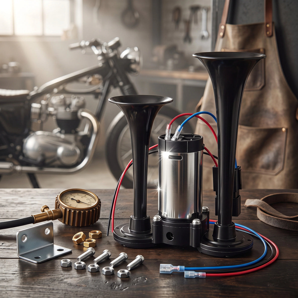 Air Horn Kit Dual Horn Compressor 130 dB