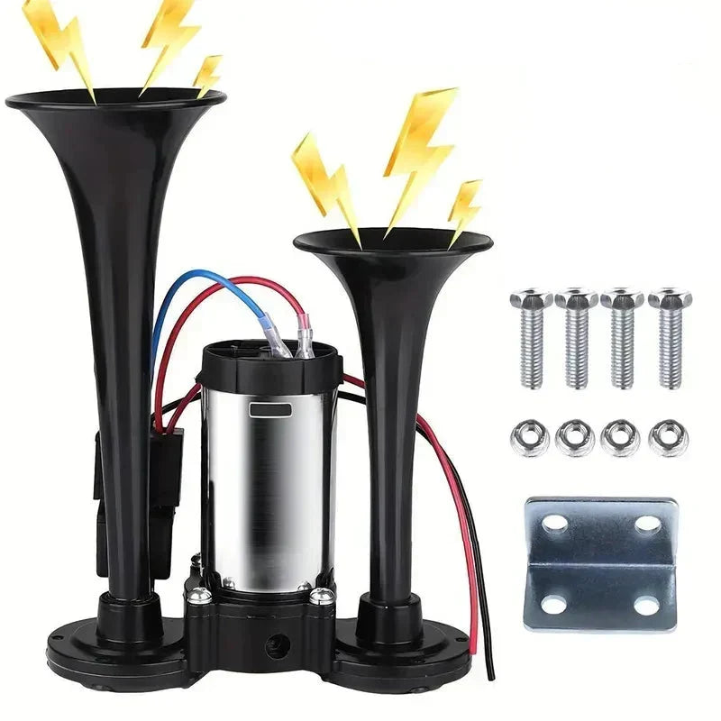 Air Horn Kit Dual Horn Compressor 130 dB