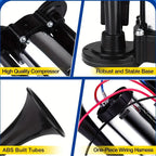 Air Horn Kit Dual Horn Compressor 130 dB