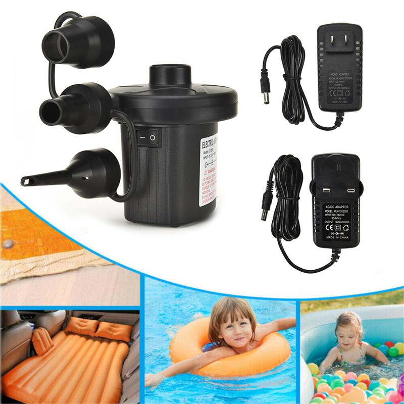 Air Pump Electric Fast Inflation Cordless 3 Nozzle Sizes