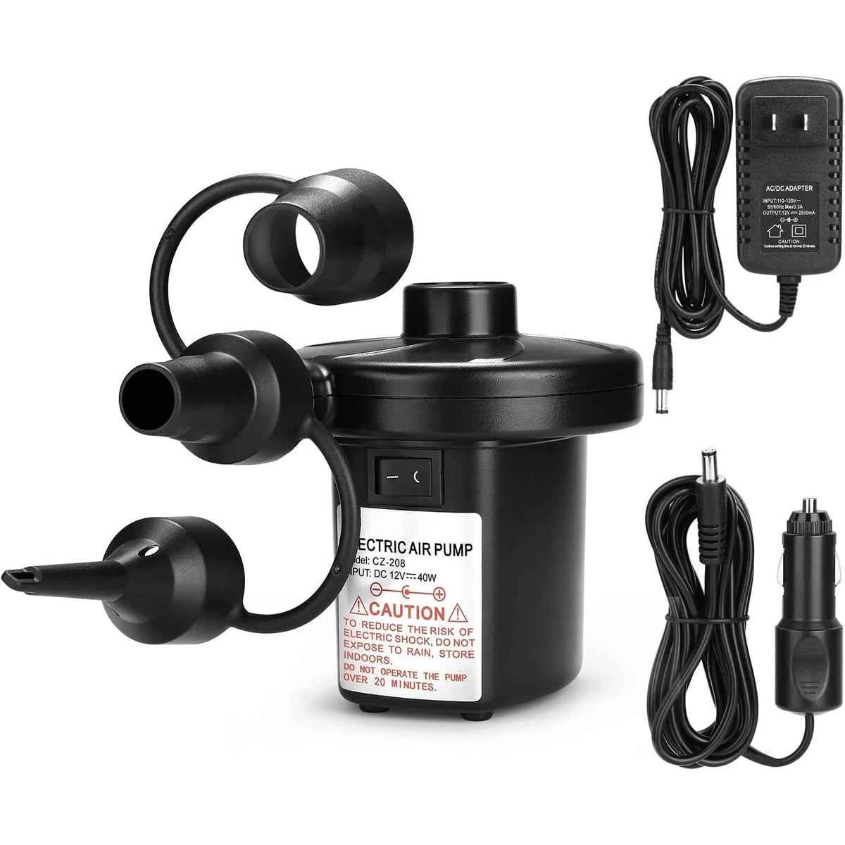 Air Pump Fast Inflation Dual Power Car & Home