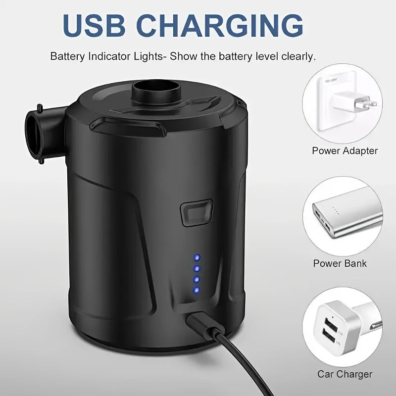 Air Pump USB Rechargeable Cordless Quick Inflation