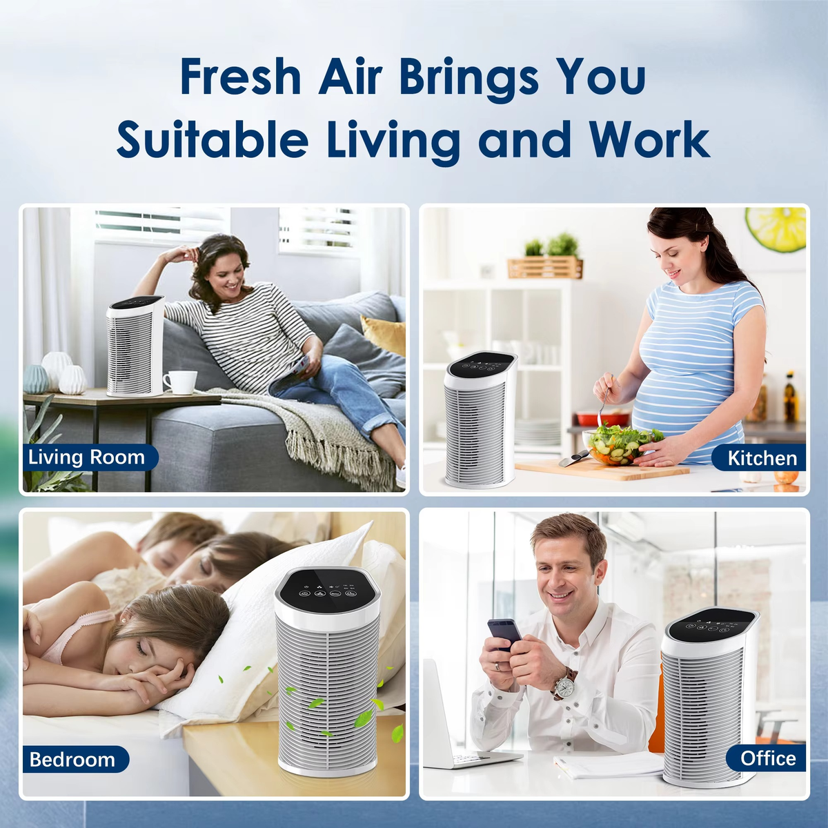 Air Purifier HEPA & Activated Carbon Quiet