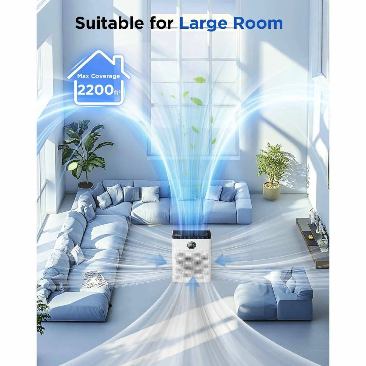Air Purifier Pet Mode 2200 Sq Ft Coverage