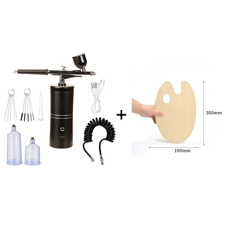 Airbrush Cordless Rechargeable Three Nozzles