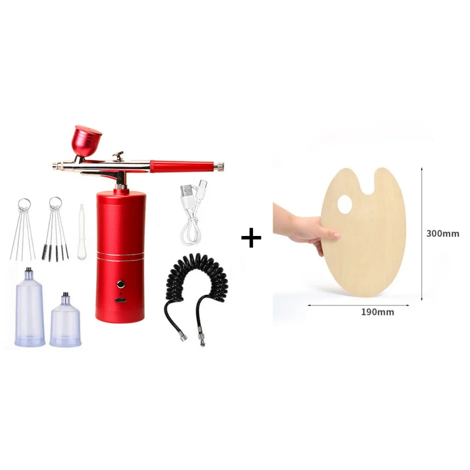 Airbrush Cordless Rechargeable Three Nozzles