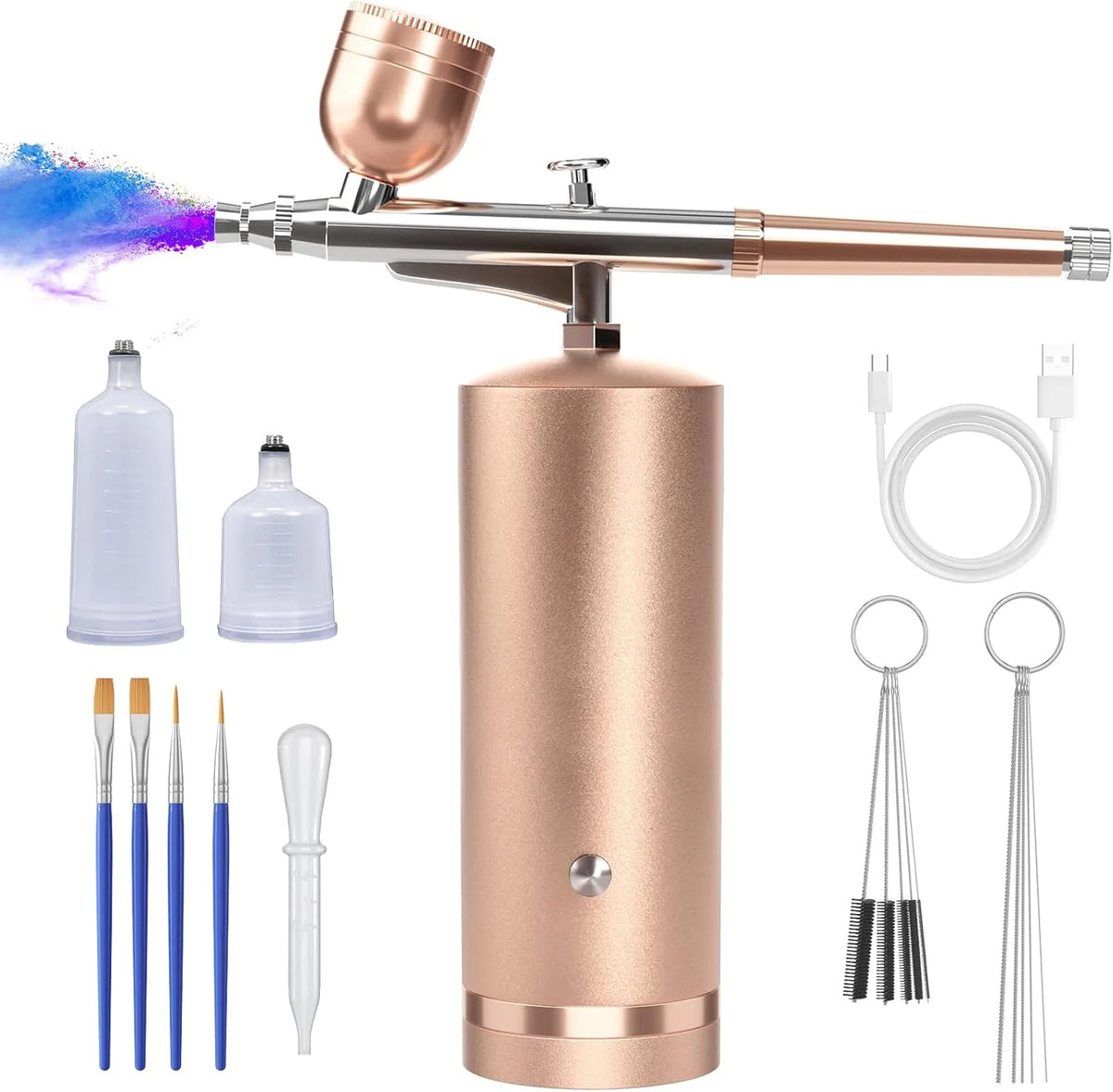 Airbrush Kit Cordless Rechargeable 60+ Minute Runtime