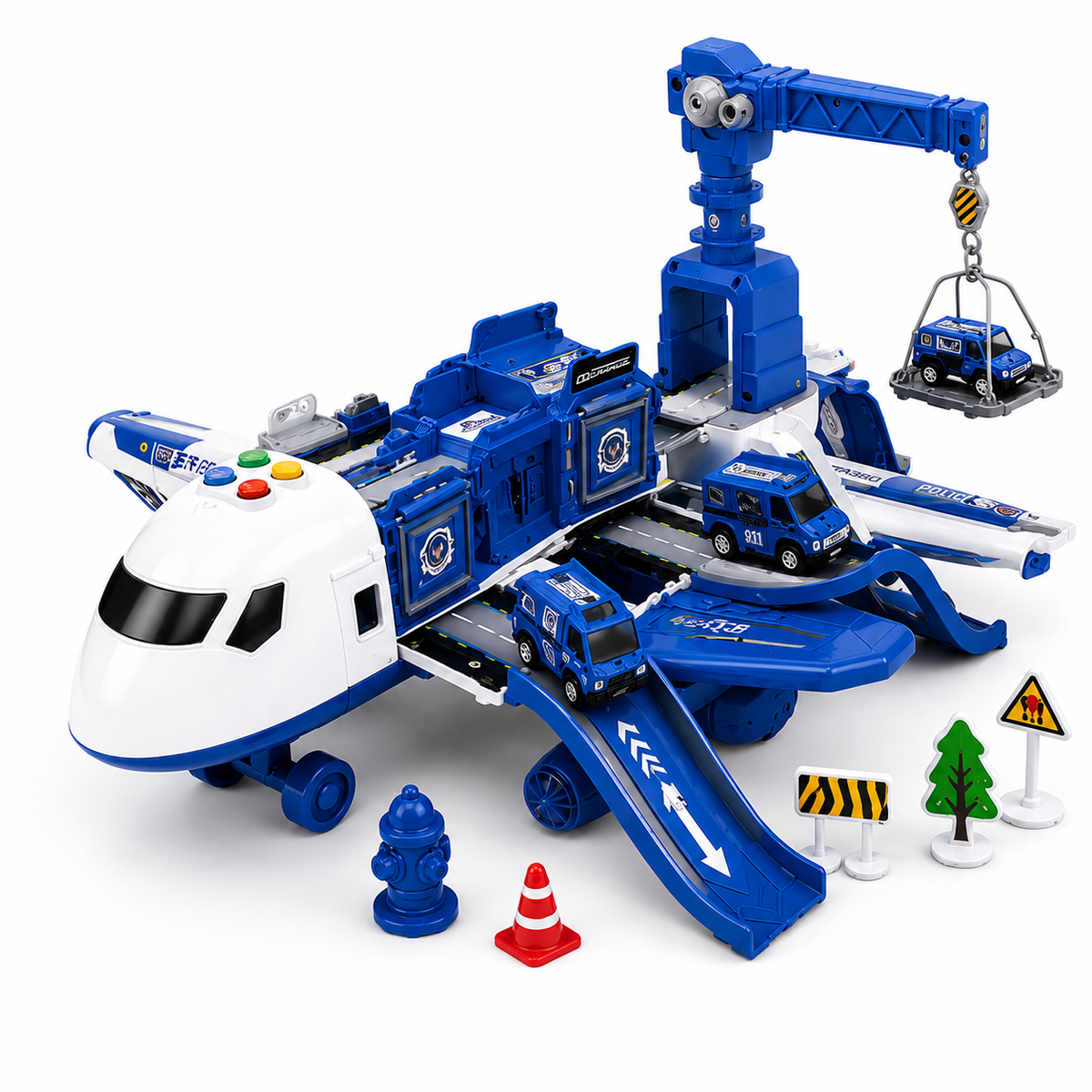 Airplane Playset Multi-Vehicle Durable ABS Plastic