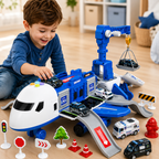 Airplane Playset Multi-Vehicle Durable ABS Plastic