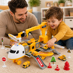 Airplane Playset Multi-Vehicle Durable ABS Plastic