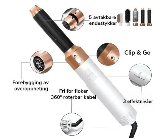 Airstyler 5-in-1 Airflow Styling Interchangeable Attachments