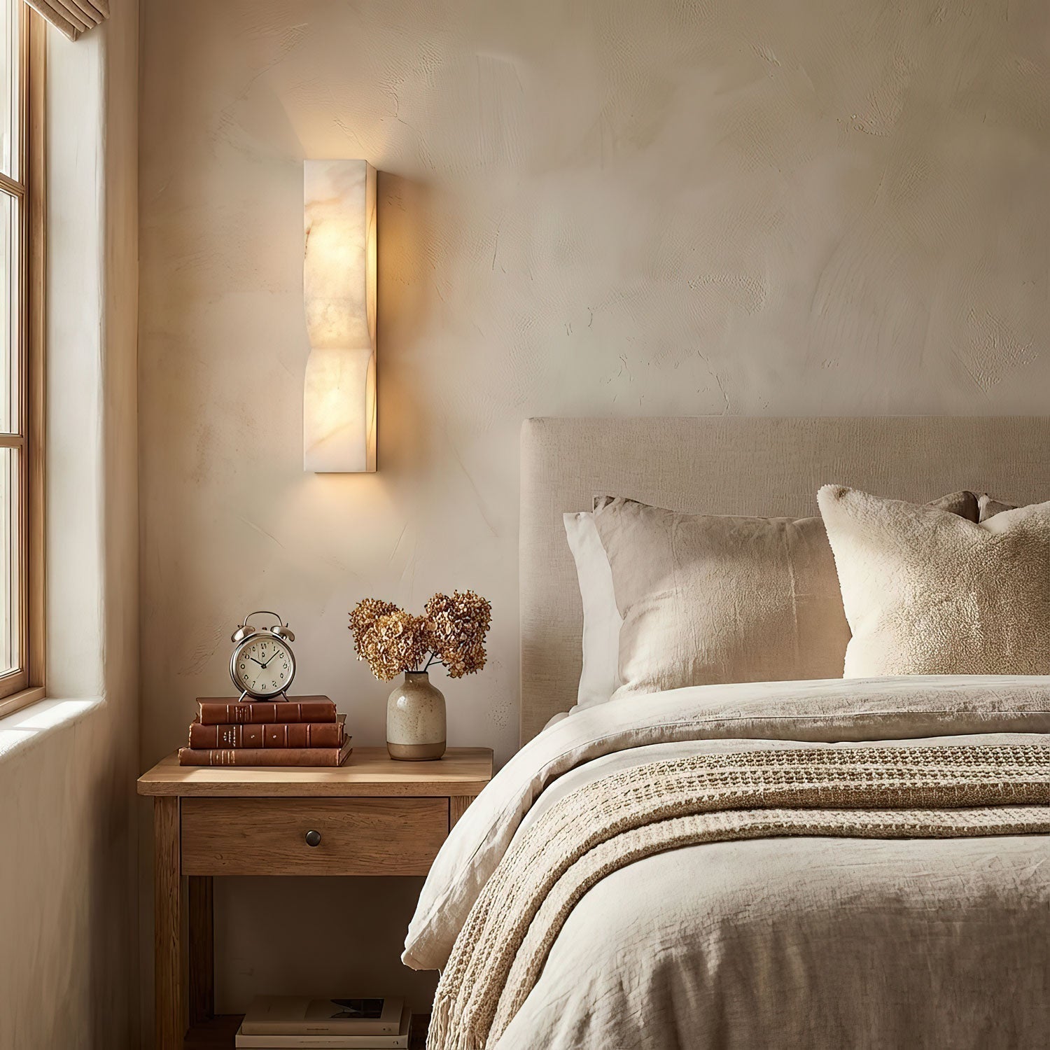 Alabaster Diffused Dimmable LED Wall Sconce