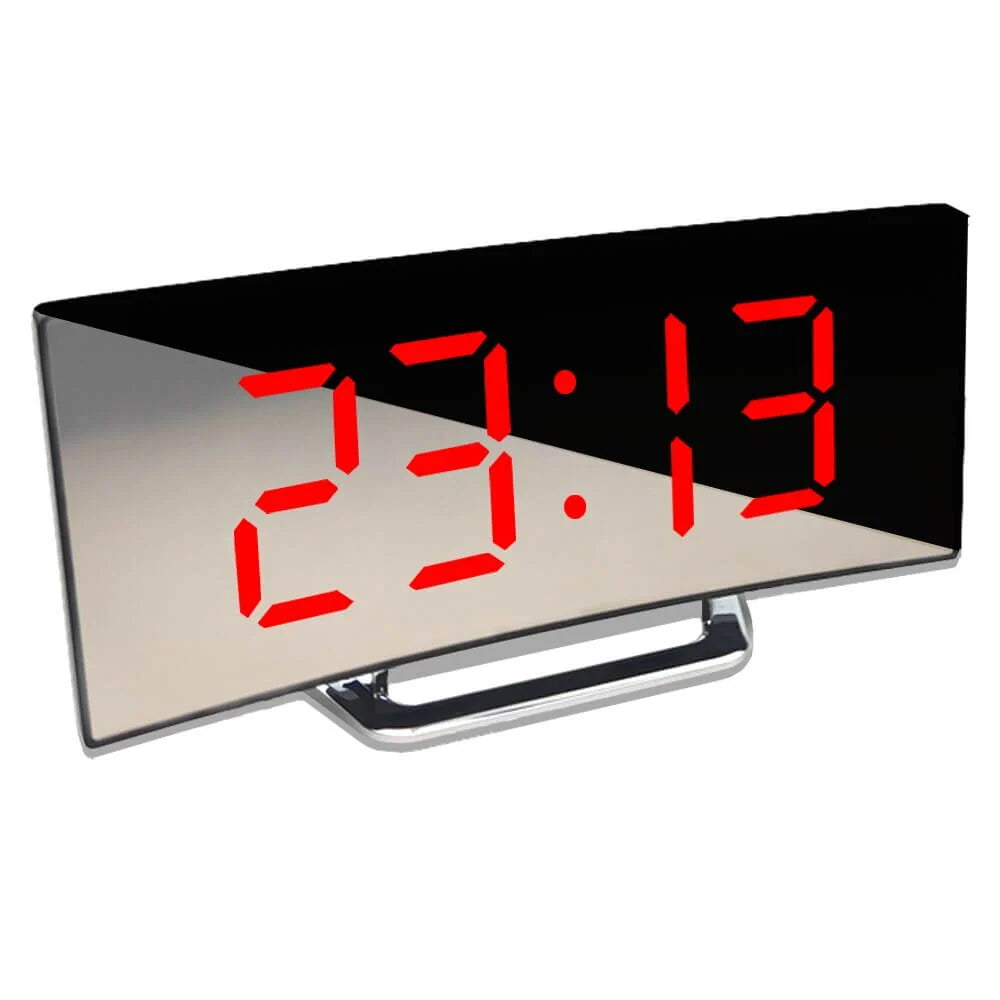 Alarm Clock Curved LED Automatic Dimming Adjustable Snooze
