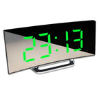 Alarm Clock Curved LED Automatic Dimming Adjustable Snooze