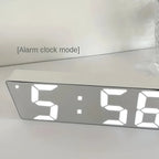 Alarm Clock Mirror LED USB & Battery Powered